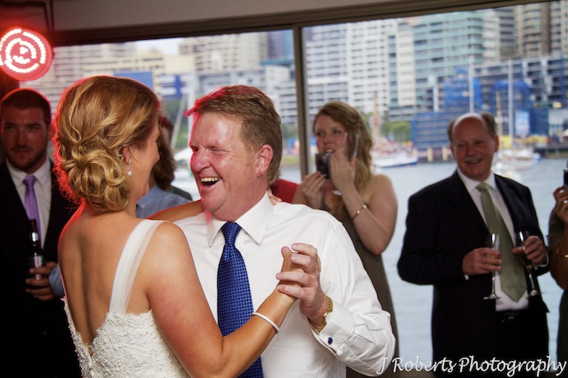 Bride dancing with her father - wedding photography sydney